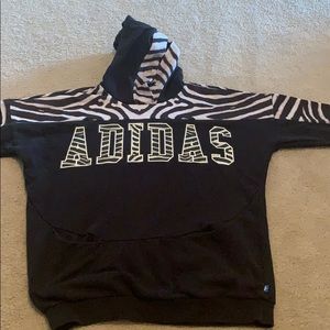 Black/ Zebra print adidas sweatshirt